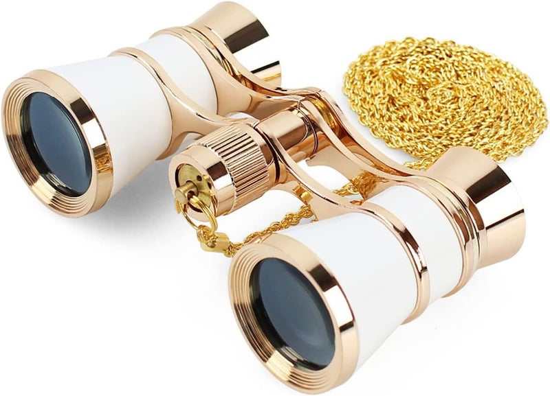 Aroncent Opera Glasses Binoculars 3X25 Mini Compact Binoculars with Chain for Adults Kids Women Vintage Theater Musical Concert - Image 2